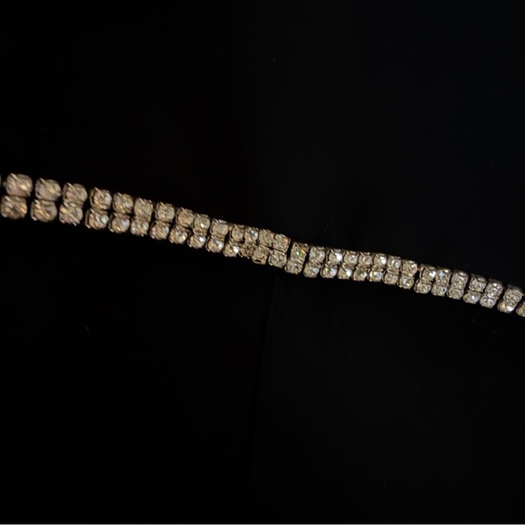 Self Portrait Black Crepe Diamante Detail Mini Dress, Size 8 - Picture 11 of 13